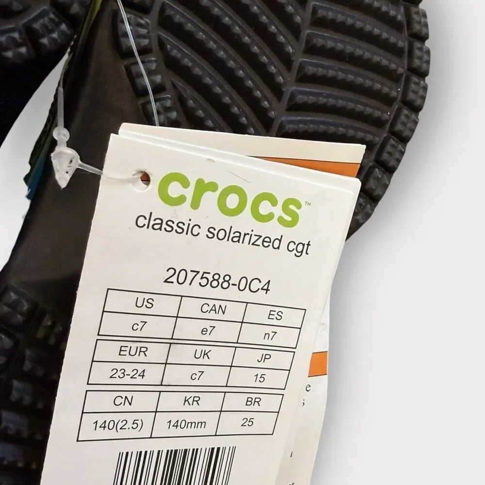 Crocs Classic Solarized CGT Unisex Children’s Clog size C7 New with Tags